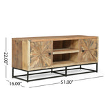 Boho Wooden TV Stand - NH317213