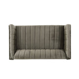 Channel Stitch Velvet Settee - NH457213