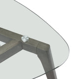 Mid-Century Modern Table Set with Glass Top - NH429313