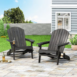 Outdoor Acacia Wood Folding Adirondack Chairs (Set of 2) - NH848213