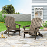 Outdoor Acacia Wood Folding Adirondack Chairs (Set of 2) - NH848213