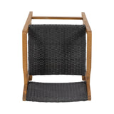 Outdoor Acacia Wood Barstools with Wicker (Set of 4) - NH338213