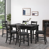 Farmhouse Wood Counter Height 7 Piece Dining Set - NH207413