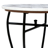 Handcrafted Boho Marble Mosaic End Table (Set of 2) - NH506313