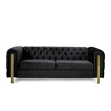 Modern Glam Tufted Velvet 3 Seater Sofa - NH794413