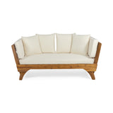 Outdoor Acacia Wood Expandable Daybed with Water Resistant Cushions - NH739213