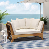 Outdoor Acacia Wood Expandable Daybed with Water Resistant Cushions - NH739213