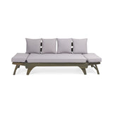 Outdoor Acacia Wood Expandable Daybed with Water Resistant Cushions - NH739213