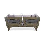 Outdoor Acacia Wood Expandable Daybed with Water Resistant Cushions - NH739213