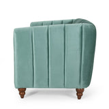 Modern Glam Velvet Channel Stitch 3 Seater Sofa - NH768413