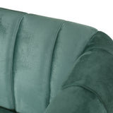 Modern Glam Velvet Channel Stitch 3 Seater Sofa - NH768413