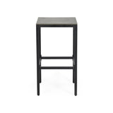 Outdoor Modern Industrial Acacia Wood Bar Stools (Set of 4) - NH402313