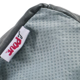 Contemporary Faux Leather Channel Stitch Pouf - NH797413