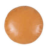 Contemporary Faux Leather Channel Stitch Pouf - NH797413