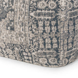 Contemporary Fabric Cube Pouf - NH758313