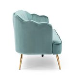 Modern Glam Velvet Channel Stitch 3 Seater Shell Sofa - NH378413