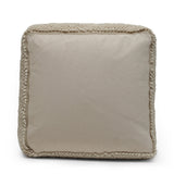 Boho Handcrafted Tufted Fabric Square Pouf - NH802513