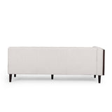 Mid-Century Modern Fabric Tufted Sectional Sofa Set - NH583413