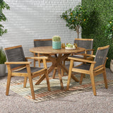 Outdoor 5 Piece Acacia Wood Dining - NH296313