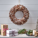 18.5" Pine Cone and Glitter Unlit Artificial Christmas Wreath - NH666313