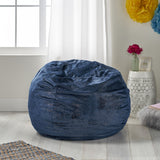 Modern Glam 3 Foot Velvet Bean Bag with Sparkles - NH980313