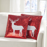 Glam Sequin Christmas Throw Pillow Cover - NH677313