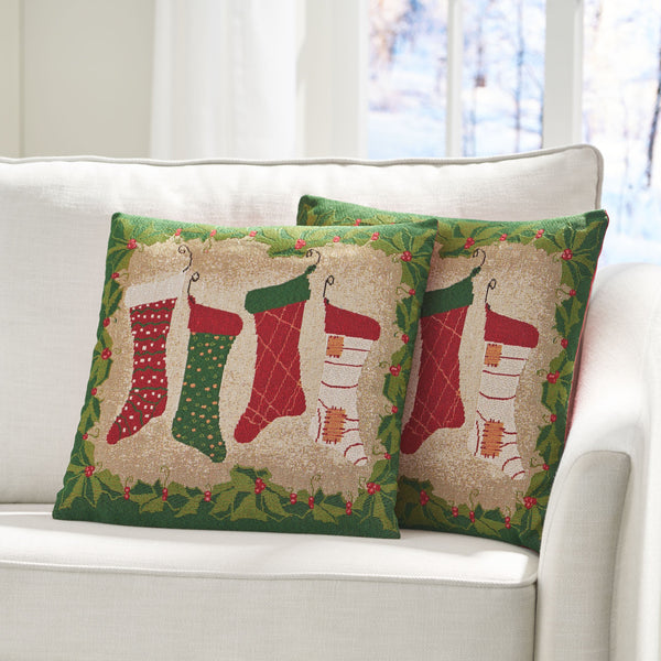 Modern Fabric Christmas Throw Pillow - NH597313