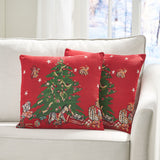 Modern Fabric Christmas Throw Pillow - NH208313