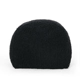Modern Microfiber Chenille Round Pouf - NH011413