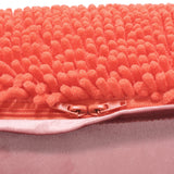 Modern Microfiber Chenille Round Pouf - NH011413