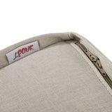 Contemporary Two Tone Fabric Cube Pouf - NH999313