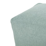 Contemporary Two Tone Fabric Cube Pouf - NH999313