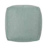 Contemporary Two Tone Fabric Cube Pouf - NH999313