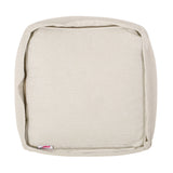 Contemporary Two Tone Fabric Cube Pouf - NH999313