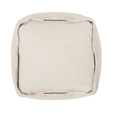 Contemporary Two Tone Fabric Cube Pouf - NH999313