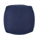 Contemporary Two Tone Fabric Cube Pouf - NH999313