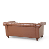 Modern Glam Tufted Loveseat with Nailhead Trim - NH285413