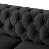 Modern Glam Tufted Loveseat with Nailhead Trim - NH285413