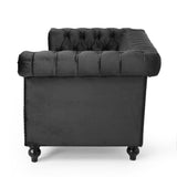 Modern Glam Tufted Loveseat with Nailhead Trim - NH285413