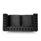 Modern Glam Tufted Loveseat with Nailhead Trim - NH285413