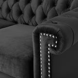 Modern Glam Tufted Loveseat with Nailhead Trim - NH285413