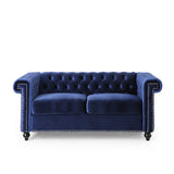 Modern Glam Tufted Loveseat with Nailhead Trim - NH285413