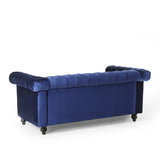 Modern Glam Tufted Loveseat with Nailhead Trim - NH285413