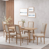 French Country Wood Upholstered Dining Chair (Set of 6) - NH955513