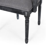 French Country Wood and Cane Upholstered Dining Chair - NH721513