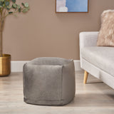 Modern Velveteen Cube Pouf - NH767313