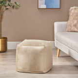 Modern Velveteen Cube Pouf - NH767313