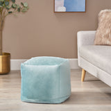 Modern Velveteen Cube Pouf - NH767313