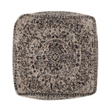 Contemporary Fabric Cube Pouf - NH758313