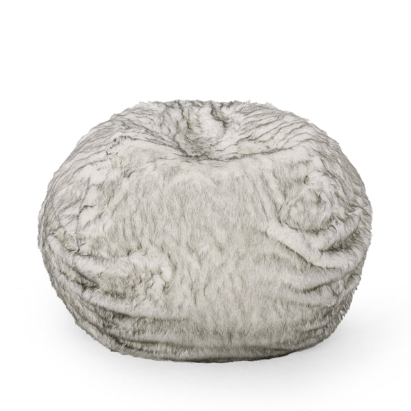 Modern Glam 5 Foot Short Faux Fur Bean Bag - NH499313
